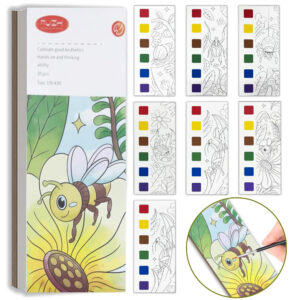 Watercolor Painting Book – Kids Art & Coloring Set