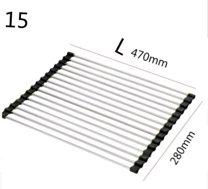 Foldable Stainless Steel Sink Rack – Kitchen Drying Organizer - Image 12