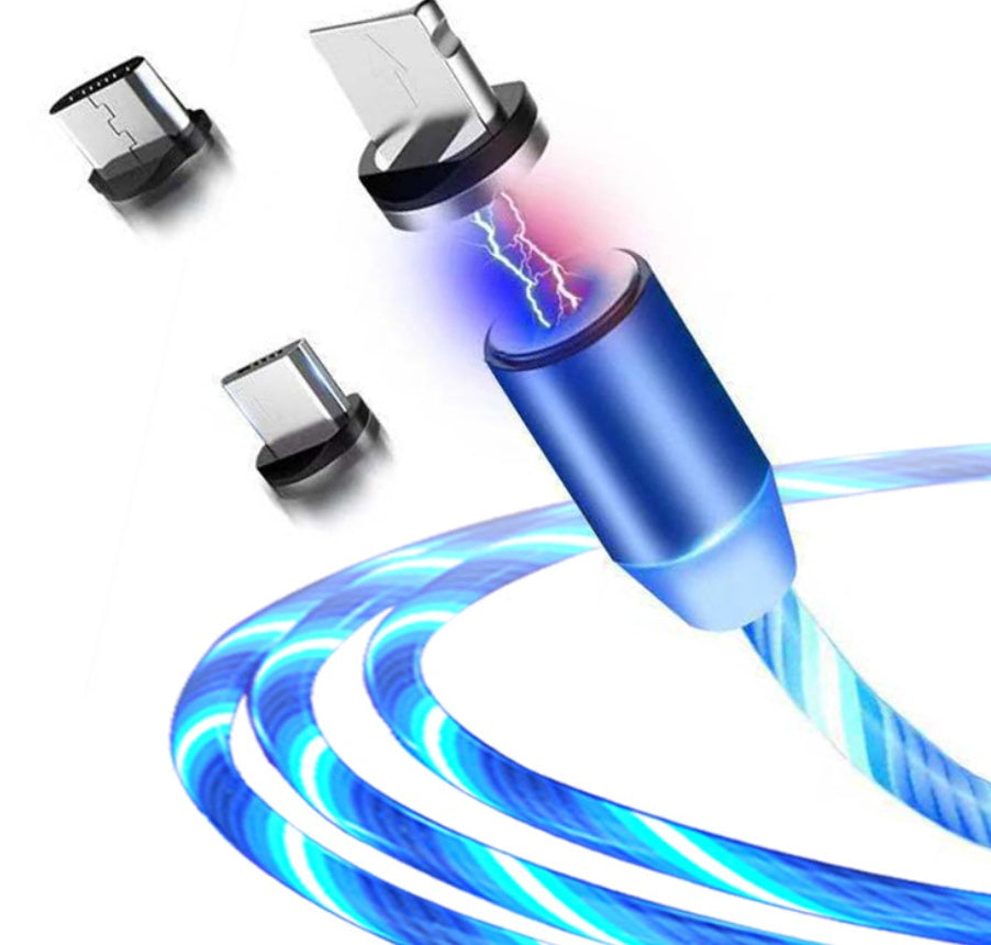 Magnetic LED Charging Cable – Flowing Light for iPhone, Android & Type-C - Image 4