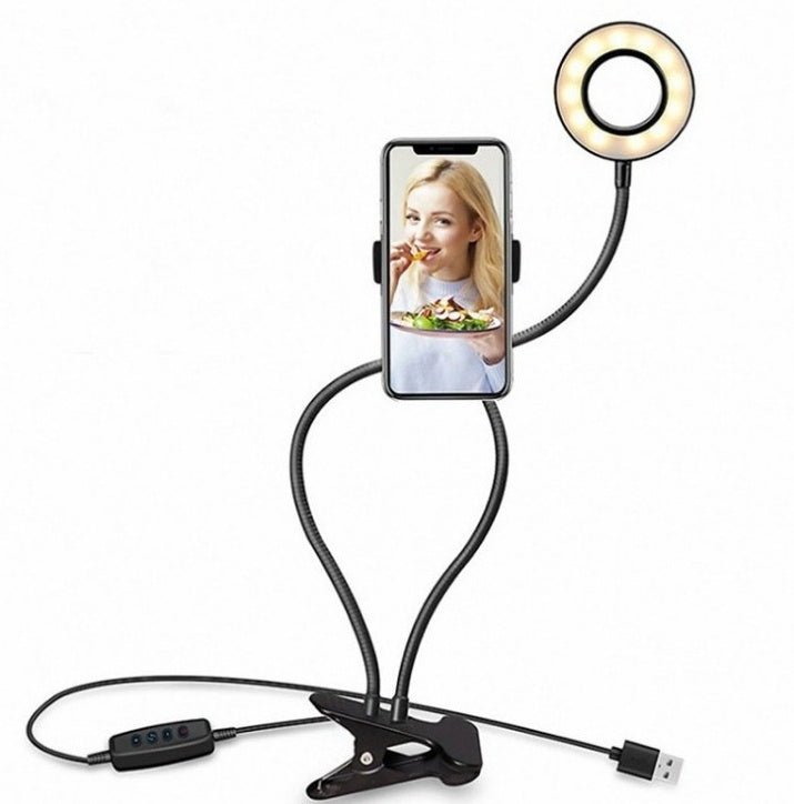 LED Selfie Ring Light – Adjustable Makeup Light (8cm Stand) - Image 3