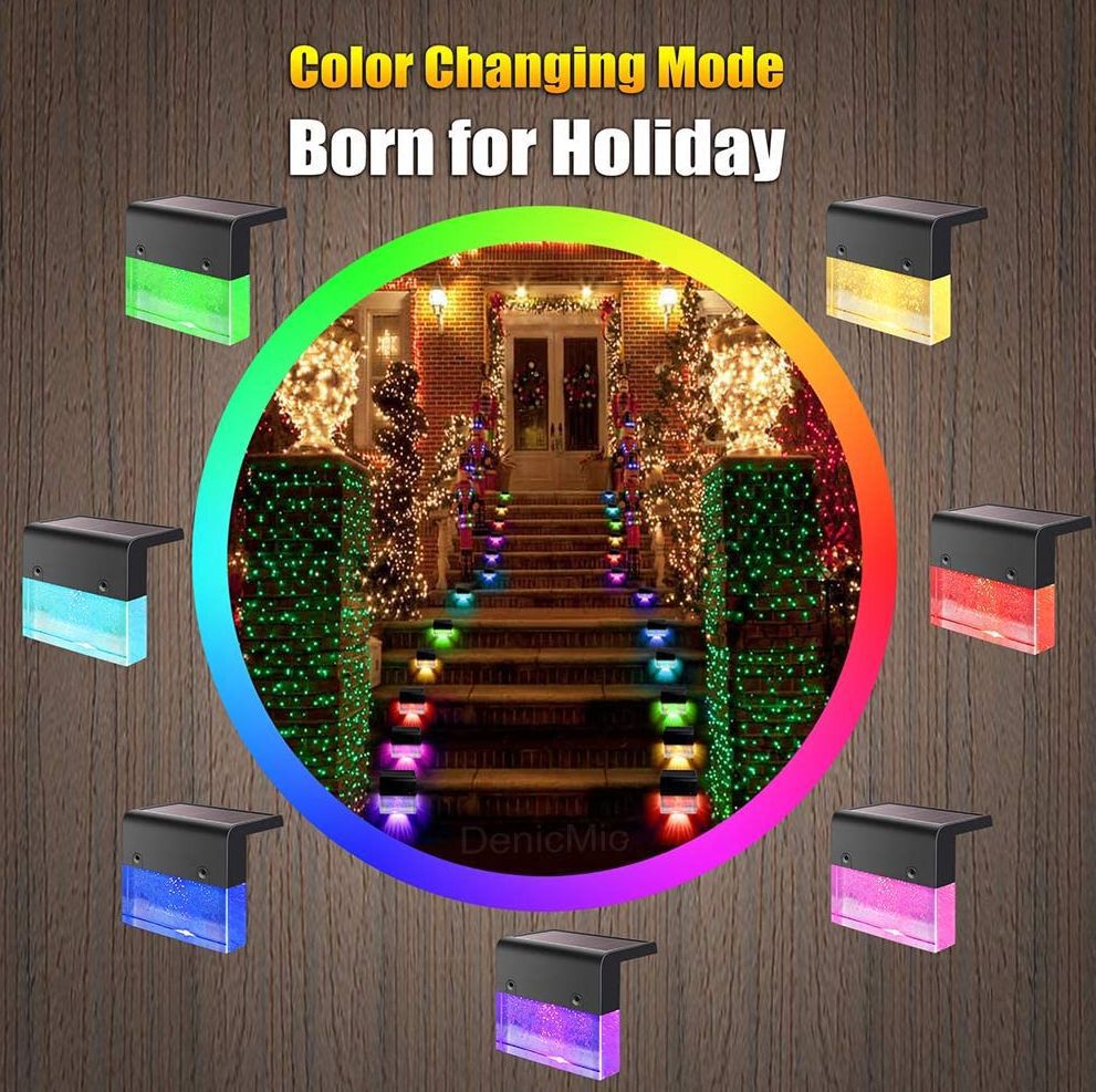 Solar LED Step Light – Waterproof RGB Outdoor Fence Light - Image 6
