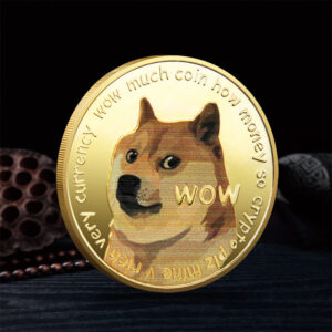Dogecoin Gold Plated Coin – To The Moon Collectible Gift