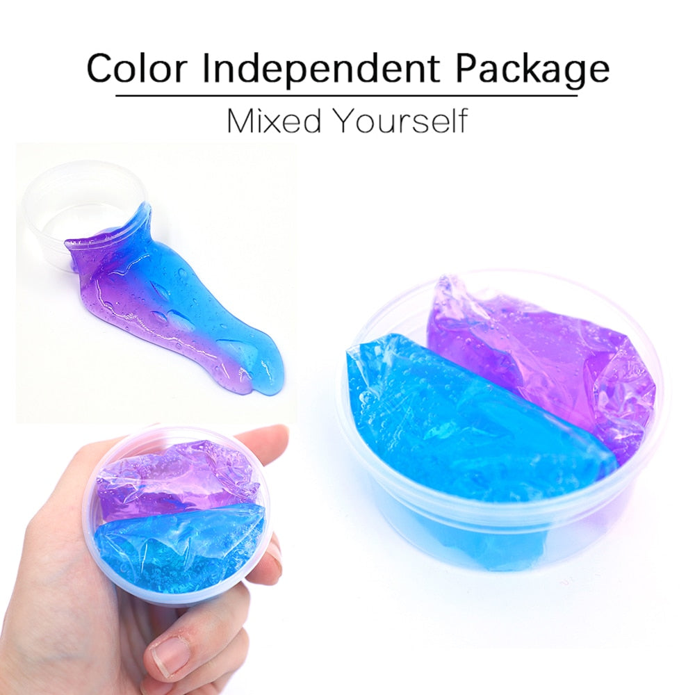 Color Matching Gradient Crystal Slime – Multicolor DIY Mud Toy - Image 3