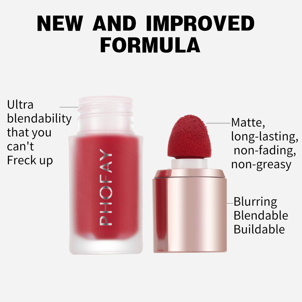 PHOFAY Mousse Liquid Blush – Matte Natural Cheek Color - Image 5