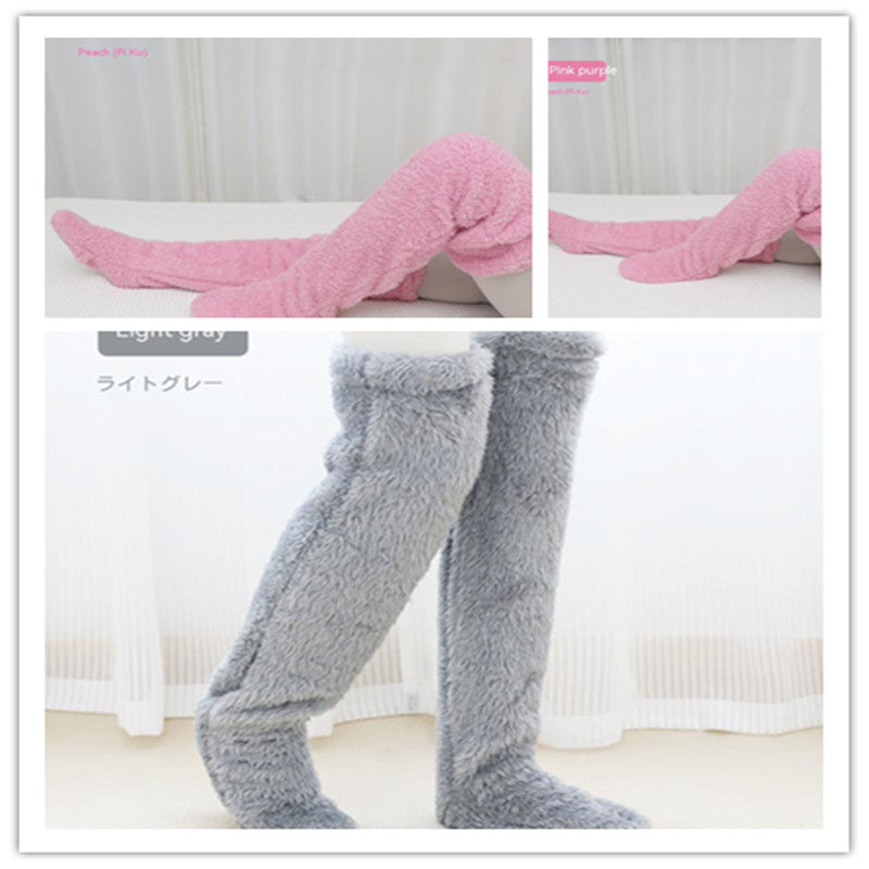 Women’s Over-Knee Fuzzy Socks – Winter Warm Long Stockings - Image 34