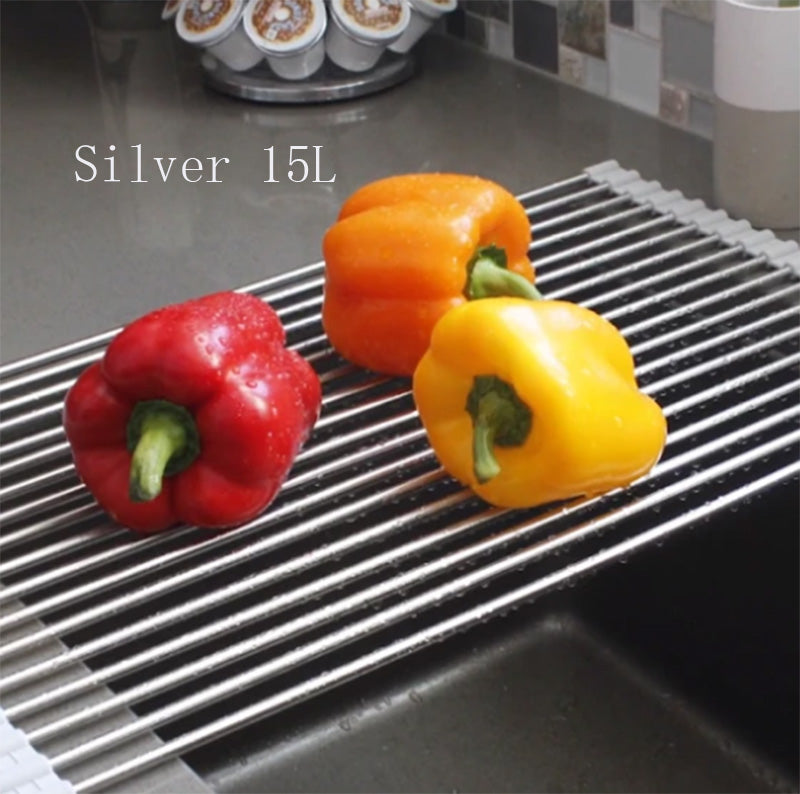 Foldable Stainless Steel Sink Rack – Kitchen Drying Organizer - Image 27