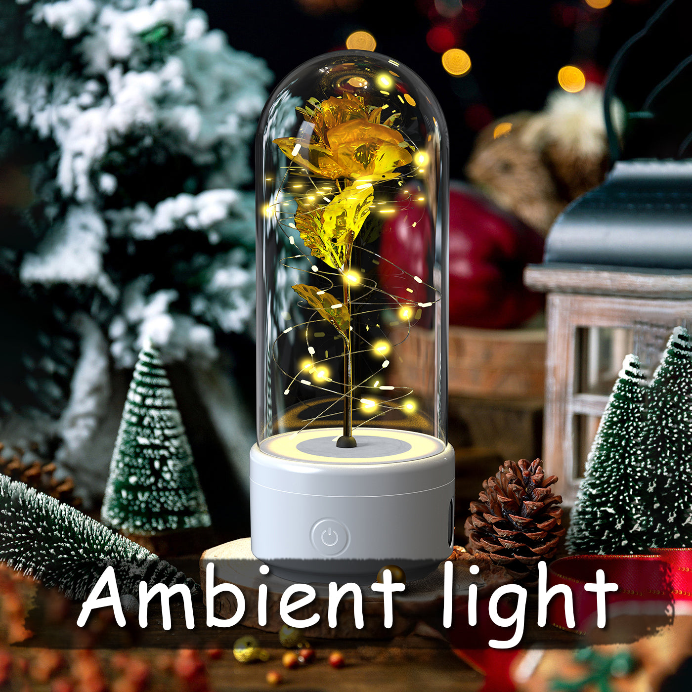2-in-1 LED Eternal Rose – Bluetooth Speaker Glass Dome Gift - Image 5