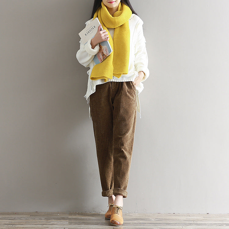 Women’s Corduroy Trousers – Cozy Loose Fit Pants - Image 3