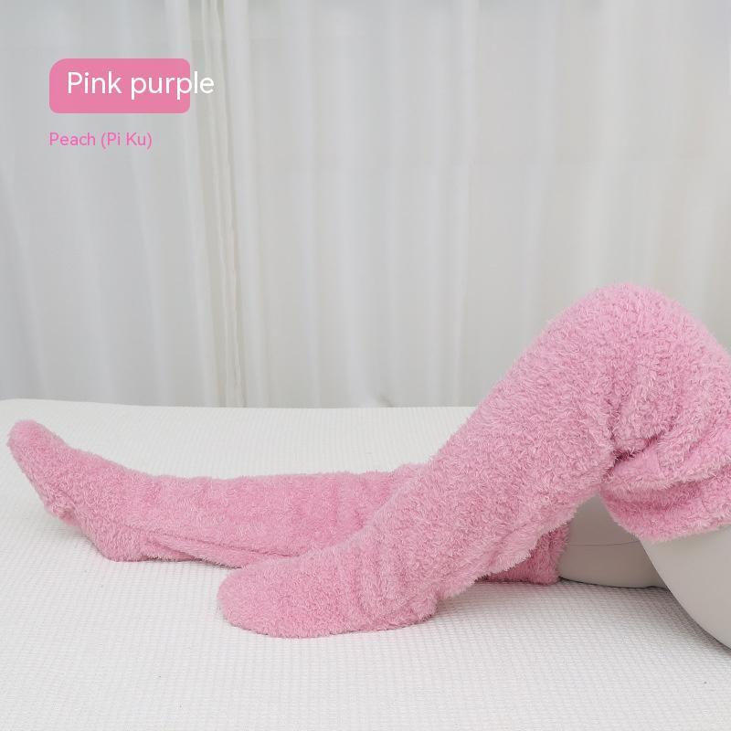 Women’s Over-Knee Fuzzy Socks – Winter Warm Long Stockings - Image 17