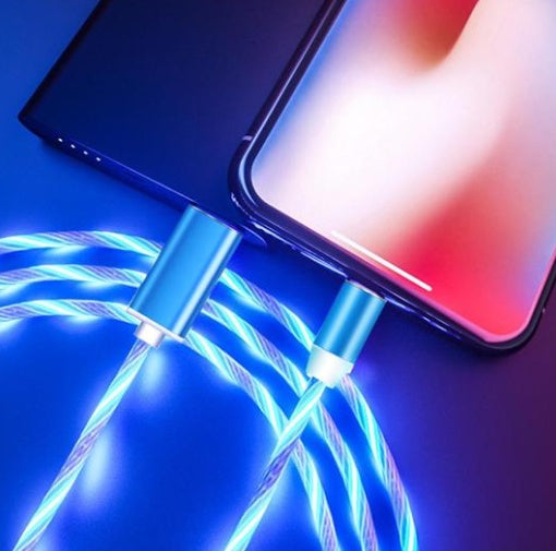 Magnetic LED Charging Cable – Flowing Light for iPhone, Android & Type-C - Image 2