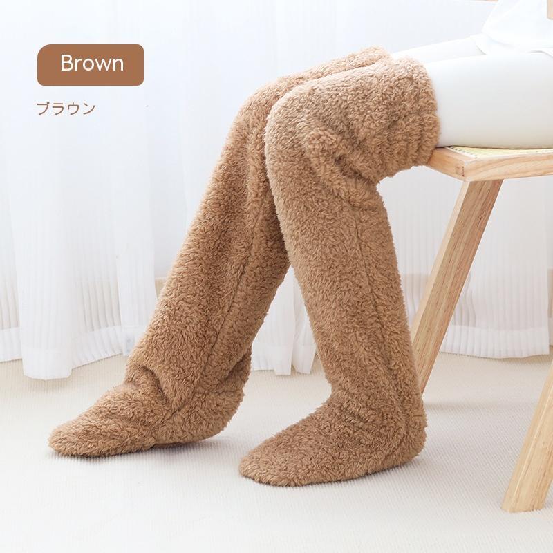 Women’s Over-Knee Fuzzy Socks – Winter Warm Long Stockings - Image 12