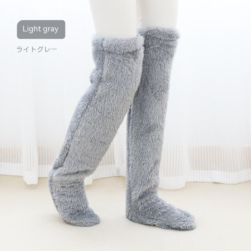 Women’s Over-Knee Fuzzy Socks – Winter Warm Long Stockings - Image 4