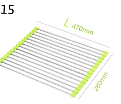 Foldable Stainless Steel Sink Rack – Kitchen Drying Organizer - Image 19