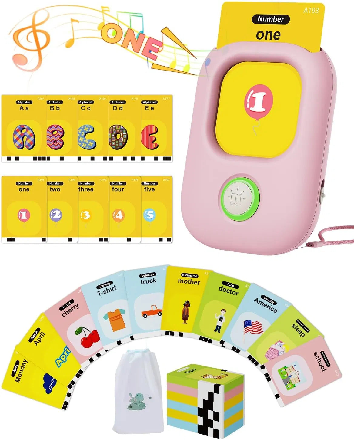 Talking Flash Cards for Kids – 224 Sight Words Montessori Learning Toy