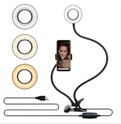 LED Selfie Ring Light – Adjustable Makeup Light (8cm Stand) - Image 5