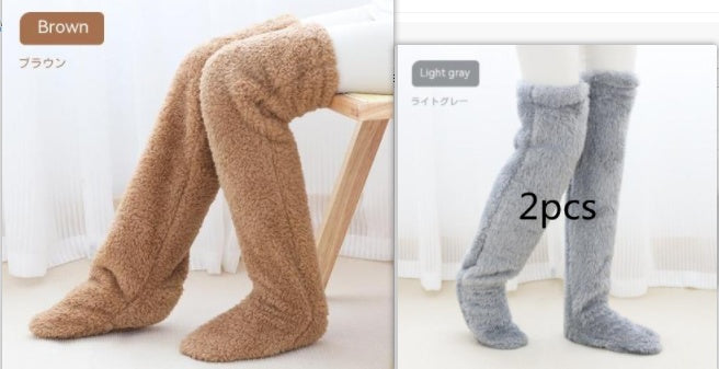Women’s Over-Knee Fuzzy Socks – Winter Warm Long Stockings - Image 31