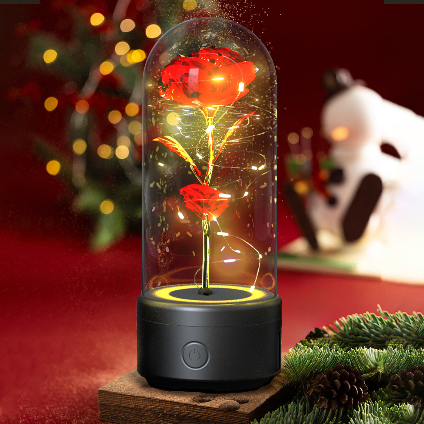 2-in-1 LED Eternal Rose – Bluetooth Speaker Glass Dome Gift - Image 6