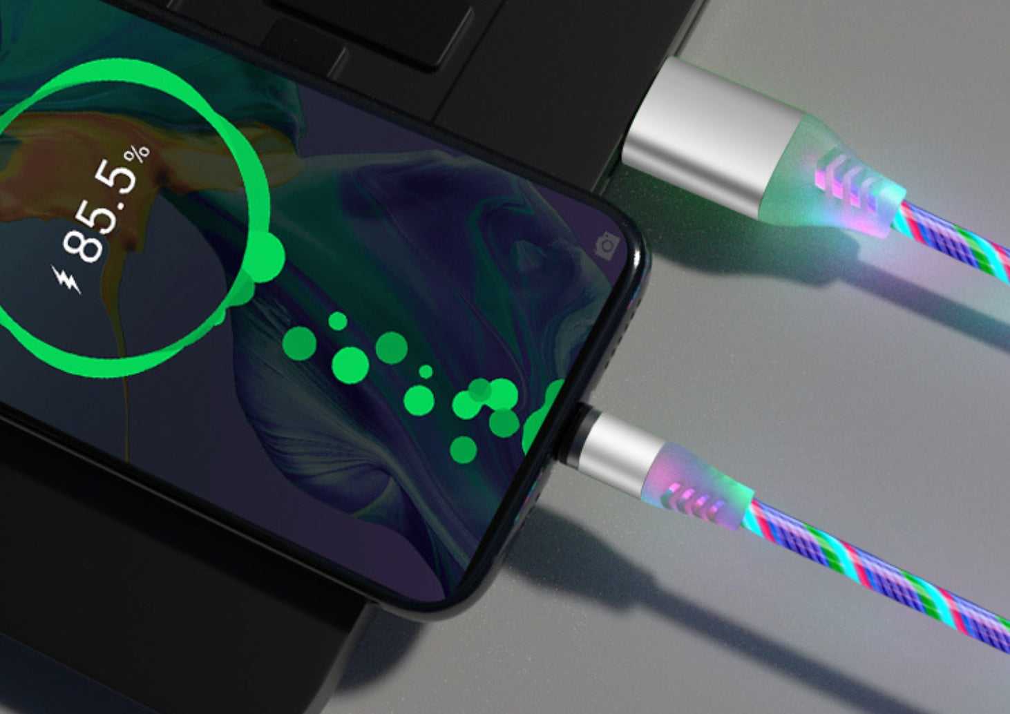 Magnetic LED Charging Cable – Flowing Light for iPhone, Android & Type-C - Image 3