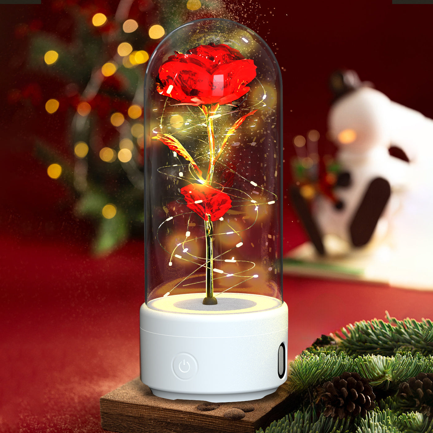 2-in-1 LED Eternal Rose – Bluetooth Speaker Glass Dome Gift - Image 18