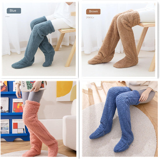 Women’s Over-Knee Fuzzy Socks – Winter Warm Long Stockings - Image 39