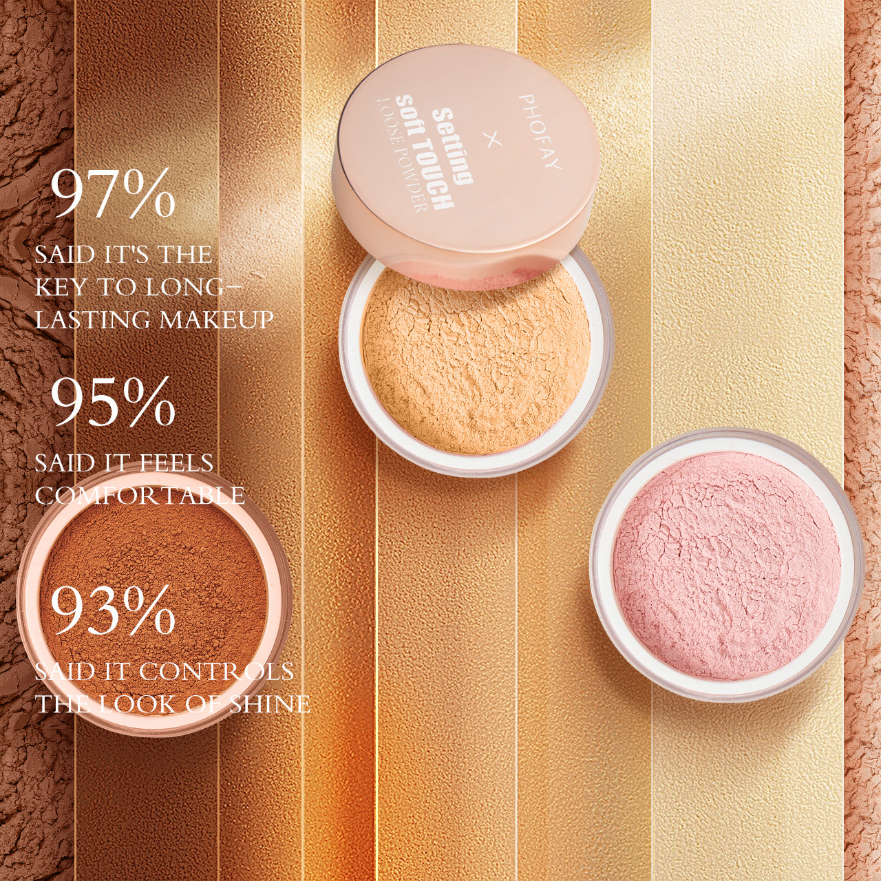 PHOFAY Soft Touch Setting Powder – Matte Finish Loose Powder - Image 4