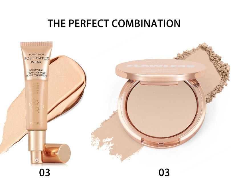 PHOFAY Matte Pressed Powder – Oil Control Flawless Finish - Image 22