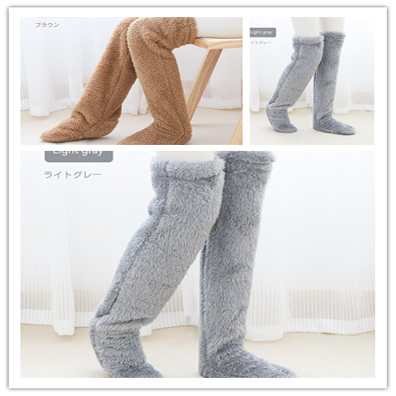 Women’s Over-Knee Fuzzy Socks – Winter Warm Long Stockings - Image 33