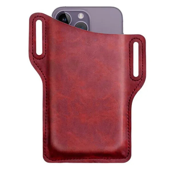 Men’s Phone Belt Pouch – Leather Waist Holster Case - Image 7