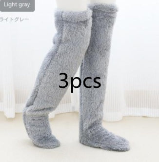 Women’s Over-Knee Fuzzy Socks – Winter Warm Long Stockings - Image 42