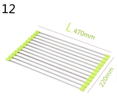 Foldable Stainless Steel Sink Rack – Kitchen Drying Organizer - Image 18