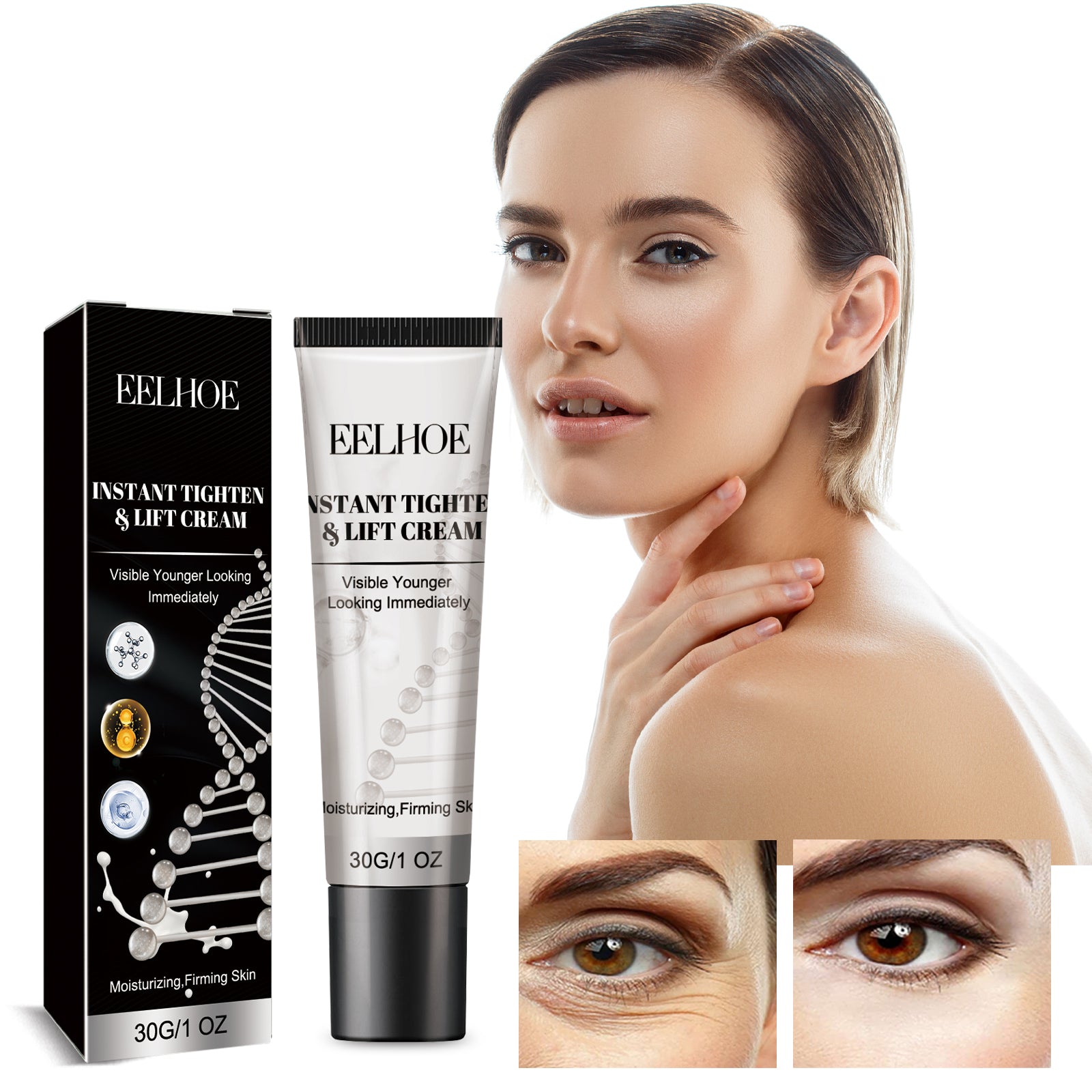 EELHOE Instant Tighten & Lift Cream, Hydrating, Moisturizing, Brightening, Firming, And Moisturizing Facial Skin - Image 3