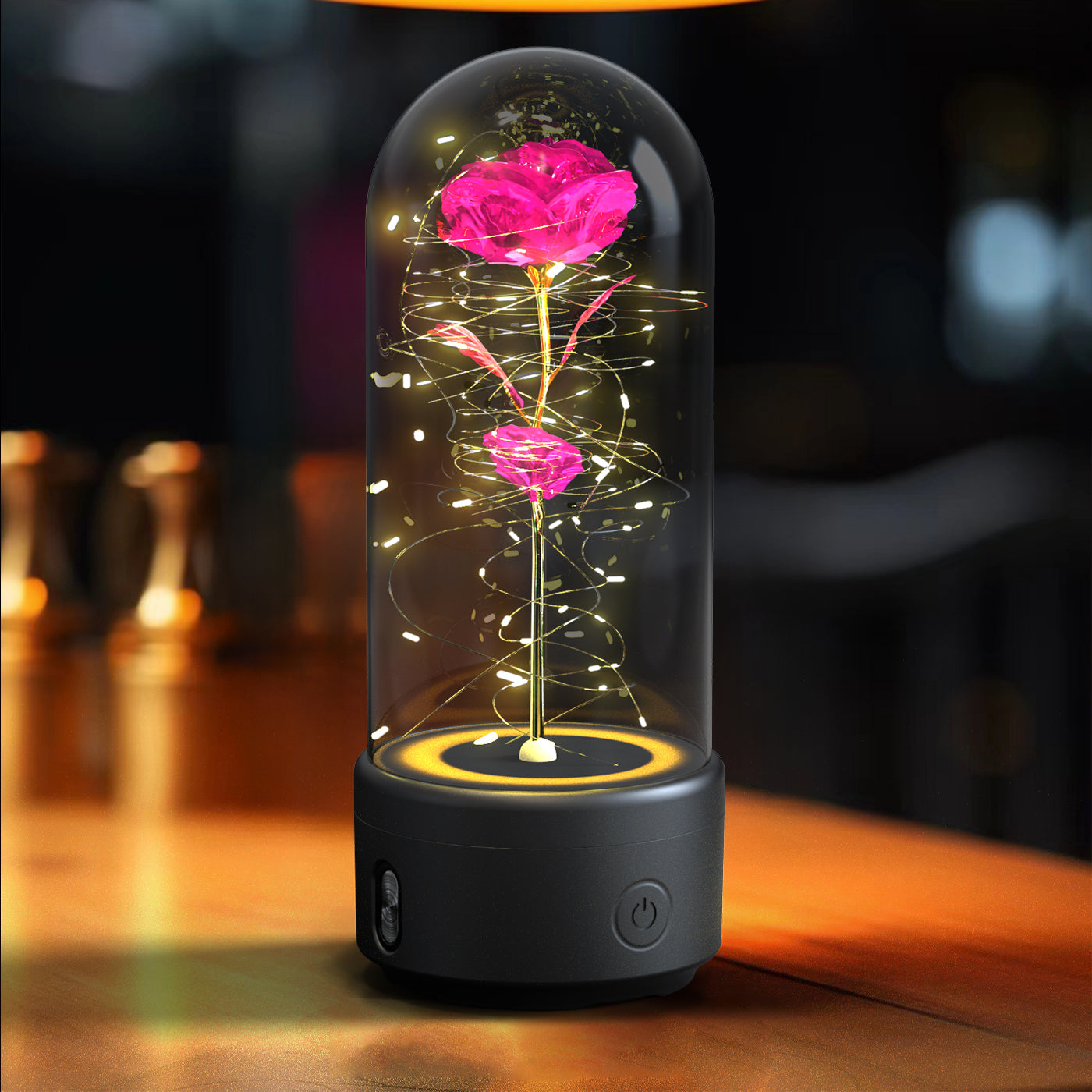 2-in-1 LED Eternal Rose – Bluetooth Speaker Glass Dome Gift - Image 11