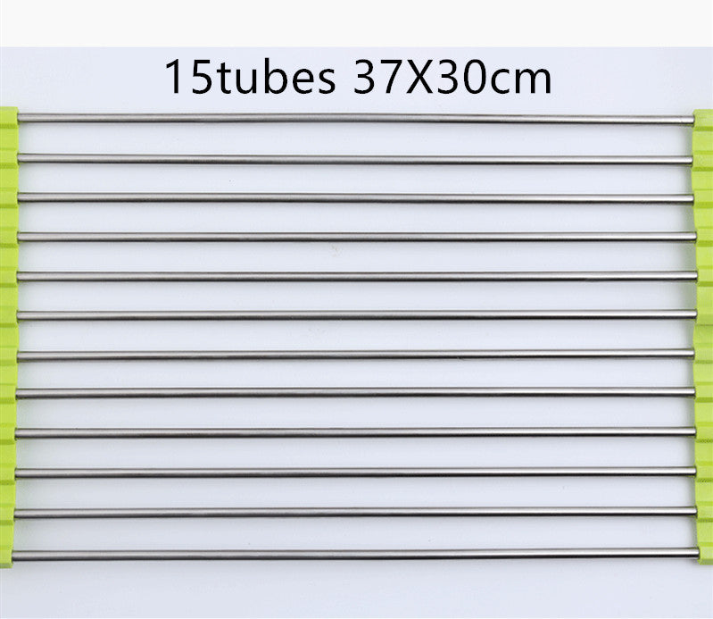 Foldable Stainless Steel Sink Rack – Kitchen Drying Organizer - Image 20