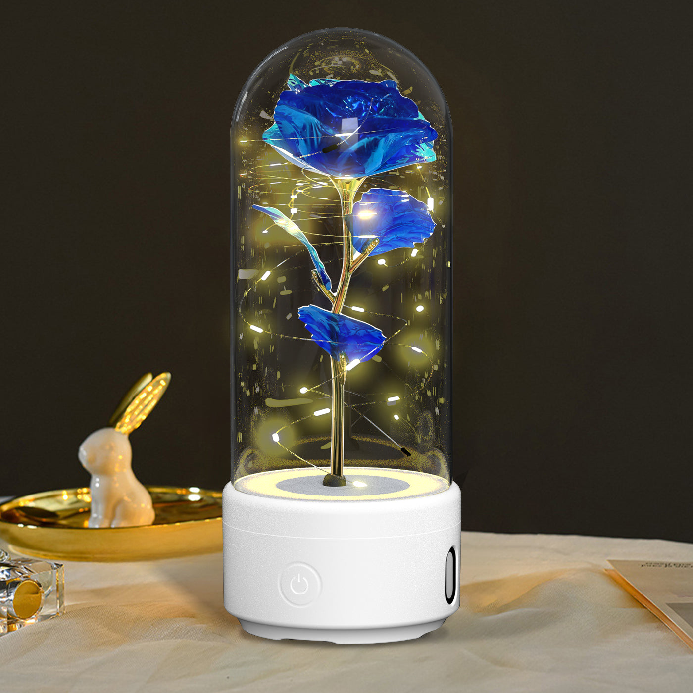 2-in-1 LED Eternal Rose – Bluetooth Speaker Glass Dome Gift - Image 15