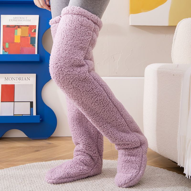 Women’s Over-Knee Fuzzy Socks – Winter Warm Long Stockings - Image 19