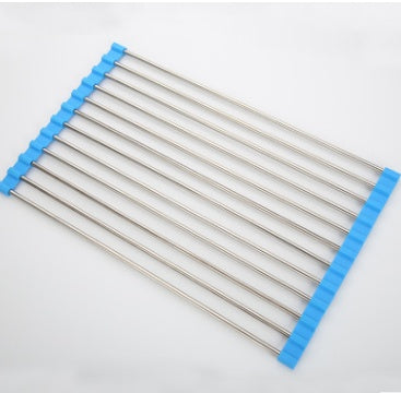 Foldable Stainless Steel Sink Rack – Kitchen Drying Organizer - Image 2