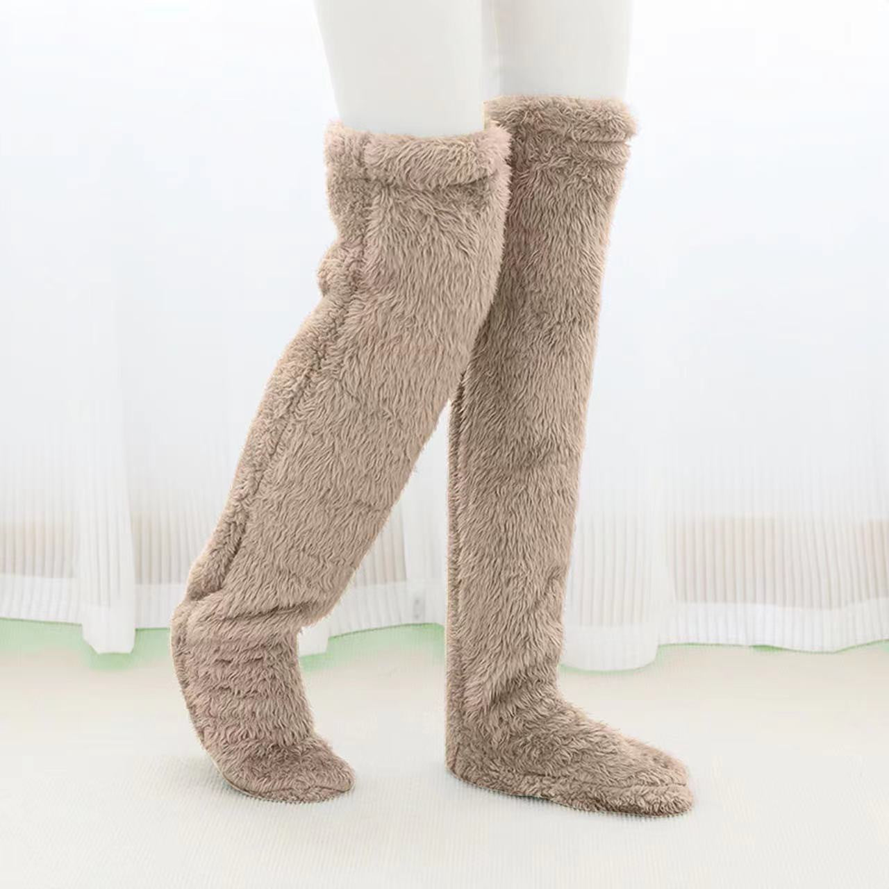 Women’s Over-Knee Fuzzy Socks – Winter Warm Long Stockings - Image 27