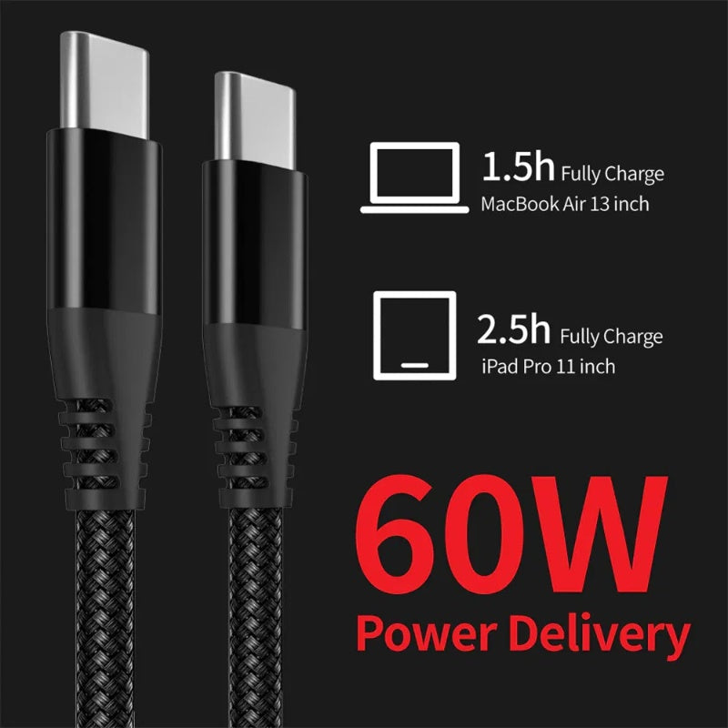 Braided USB-C Cable – Fast Charging & Data Sync Cord - Image 4