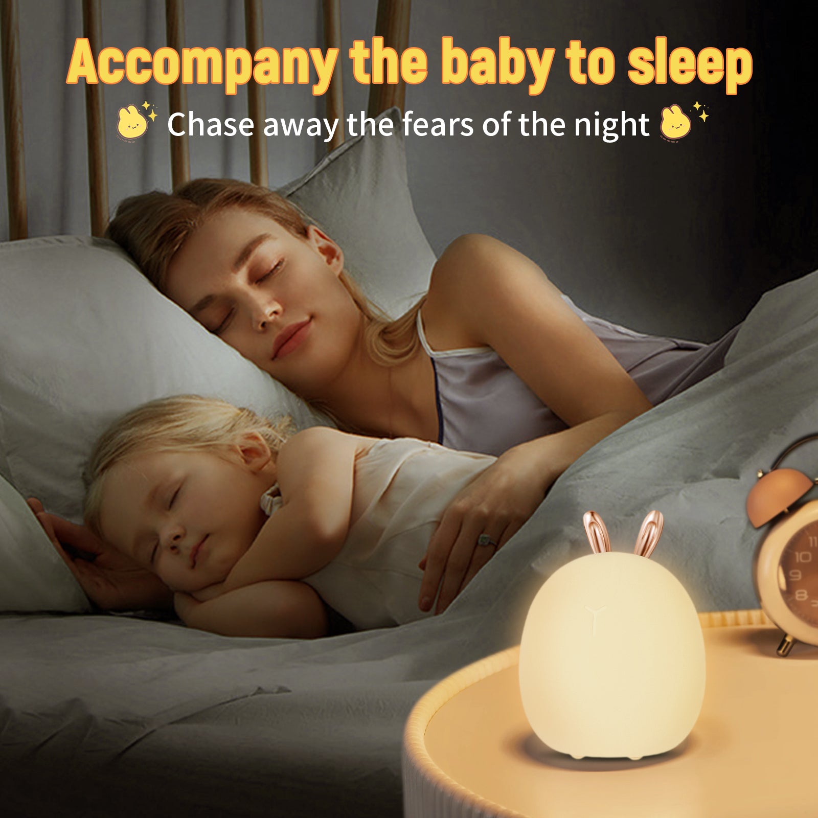Silicone Baby Night Light – Touch & Clap LED Nursery Lamp - Image 5