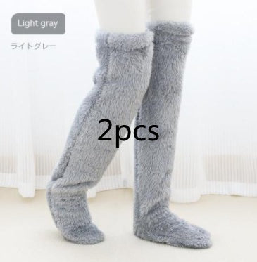 Women’s Over-Knee Fuzzy Socks – Winter Warm Long Stockings - Image 41