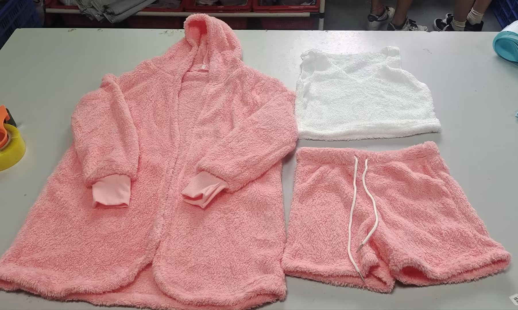 Women’s 3 Piece Loungewear – Long Sleeve Top & Shorts Set - Image 12