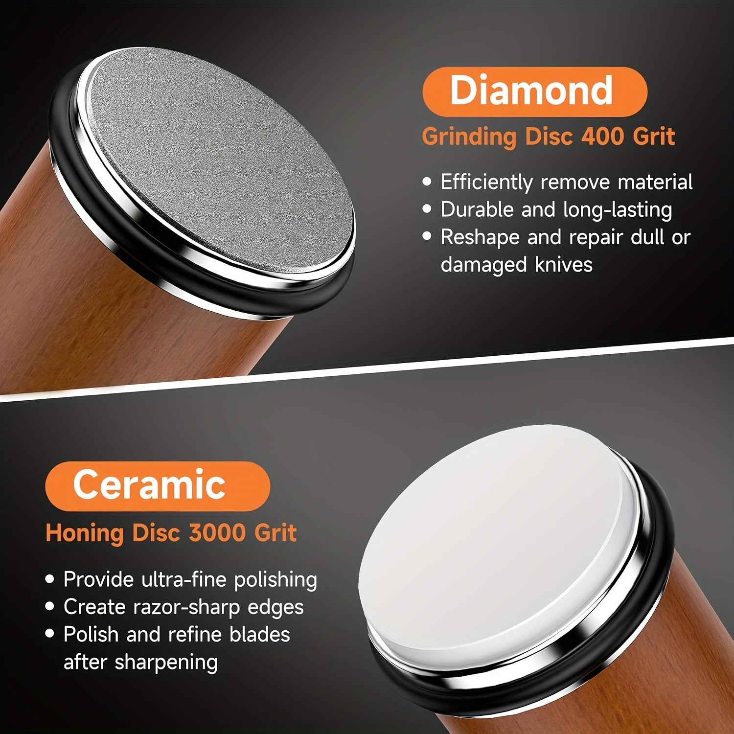 Diamond Rolling Knife Sharpener – Dual-Grind Kitchen Tool - Image 5