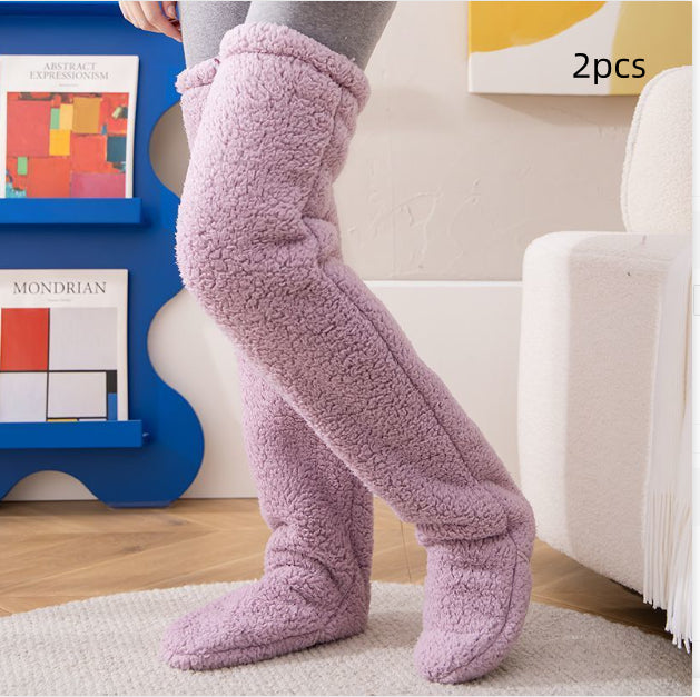 Women’s Over-Knee Fuzzy Socks – Winter Warm Long Stockings - Image 29