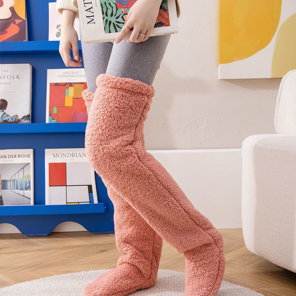 Women’s Over-Knee Fuzzy Socks – Winter Warm Long Stockings - Image 13