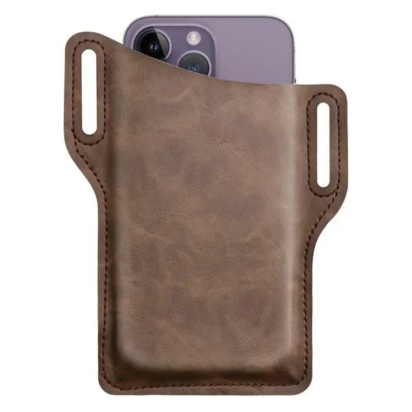 Men’s Phone Belt Pouch – Leather Waist Holster Case - Image 6