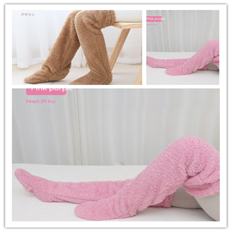 Women’s Over-Knee Fuzzy Socks – Winter Warm Long Stockings - Image 32