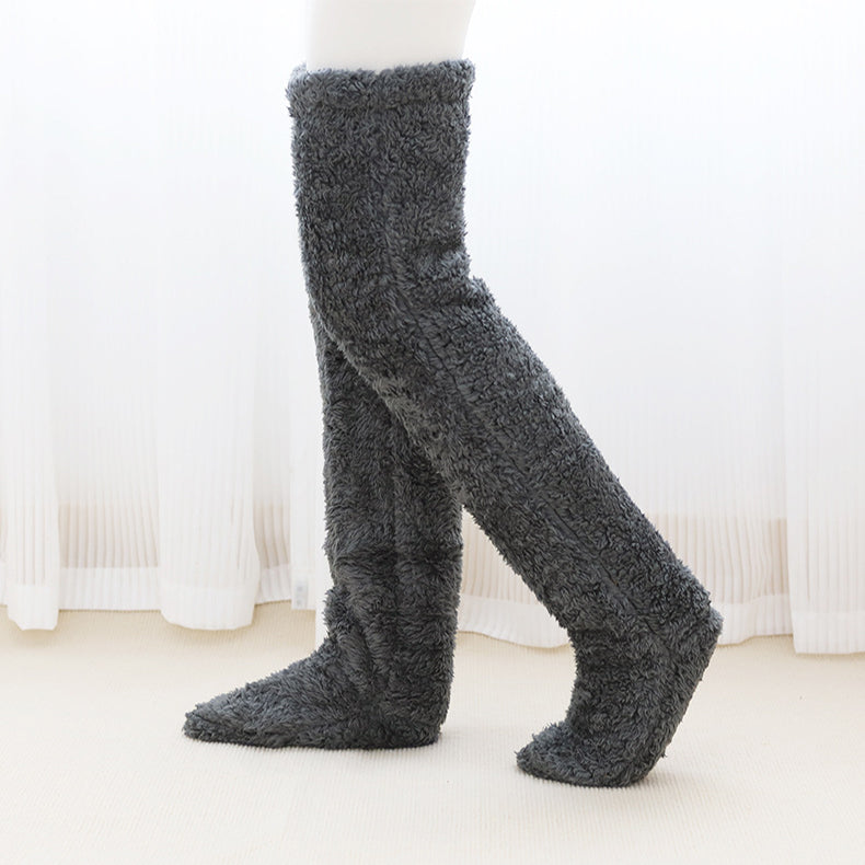 Women’s Over-Knee Fuzzy Socks – Winter Warm Long Stockings - Image 8