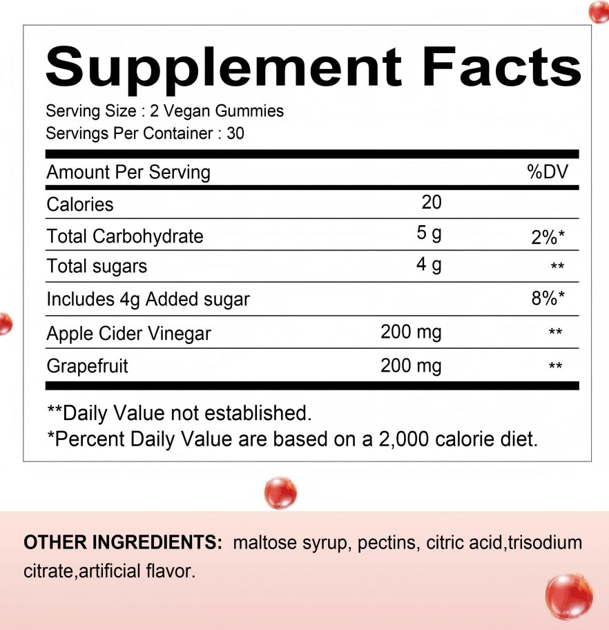 Cider Vinegar Gummies Cider Vinegar Grapefruit - Image 8