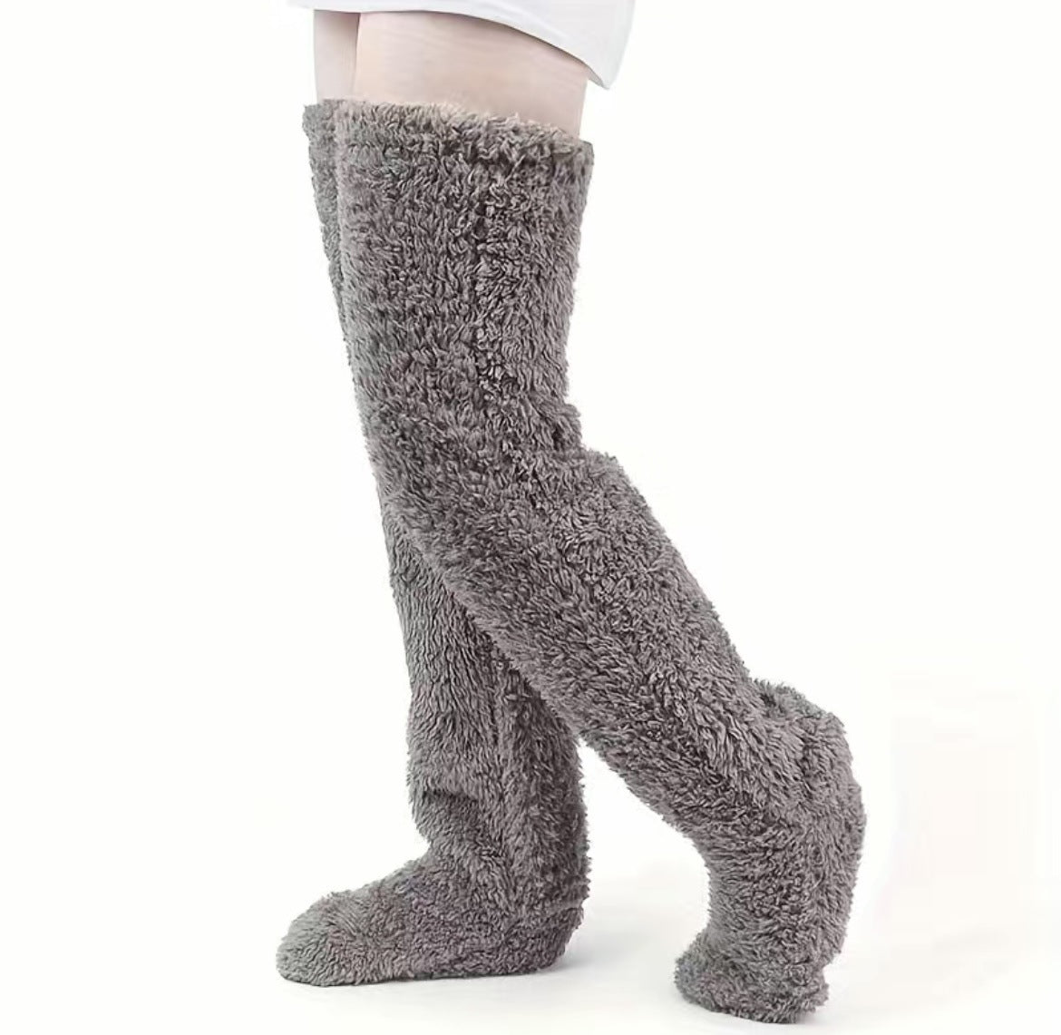 Women’s Over-Knee Fuzzy Socks – Winter Warm Long Stockings - Image 26