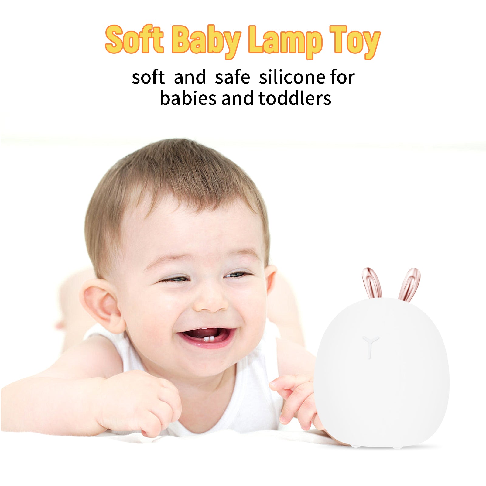 Silicone Baby Night Light – Touch & Clap LED Nursery Lamp - Image 4